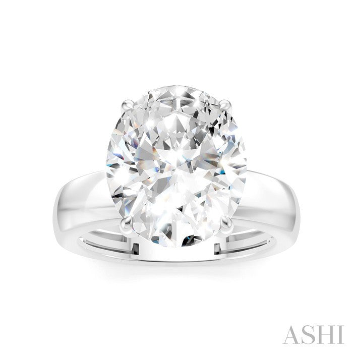 Oval Shape Semi-Mount Diamond Engagement Ring