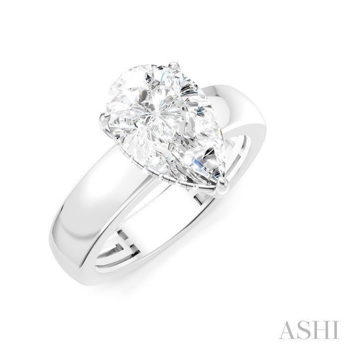 Pear Shape Semi-Mount Diamond Engagement Ring