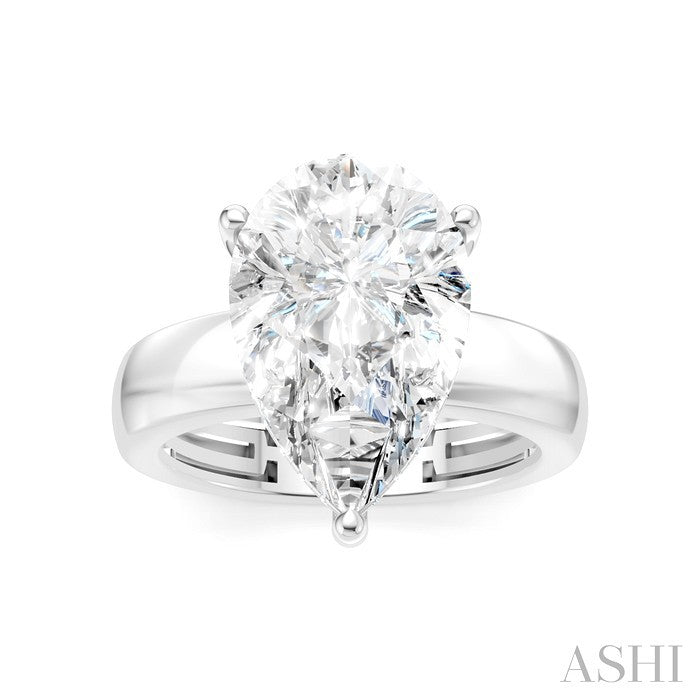 Pear Shape Semi-Mount Diamond Engagement Ring