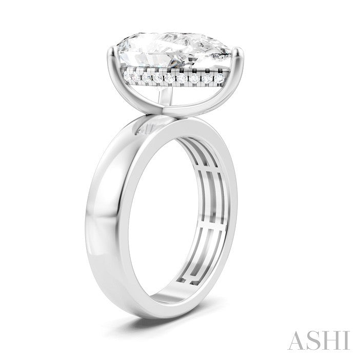 Pear Shape Semi-Mount Diamond Engagement Ring