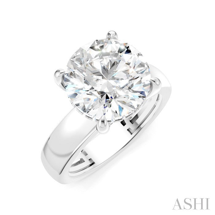 Round Shape Semi-Mount Diamond Engagement Ring