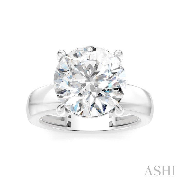 Round Shape Semi-Mount Diamond Engagement Ring