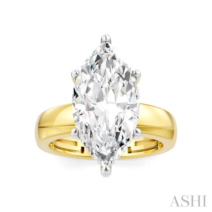 Marquise Shape Semi-Mount Diamond Engagement Ring