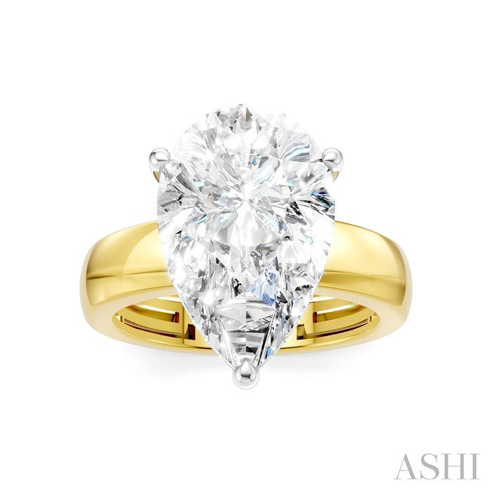 Pear Shape Semi-Mount Diamond Engagement Ring