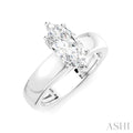 Marquise Shape Semi-Mount Diamond Engagement Ring