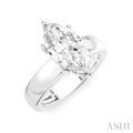 Marquise Shape Semi-Mount Diamond Engagement Ring