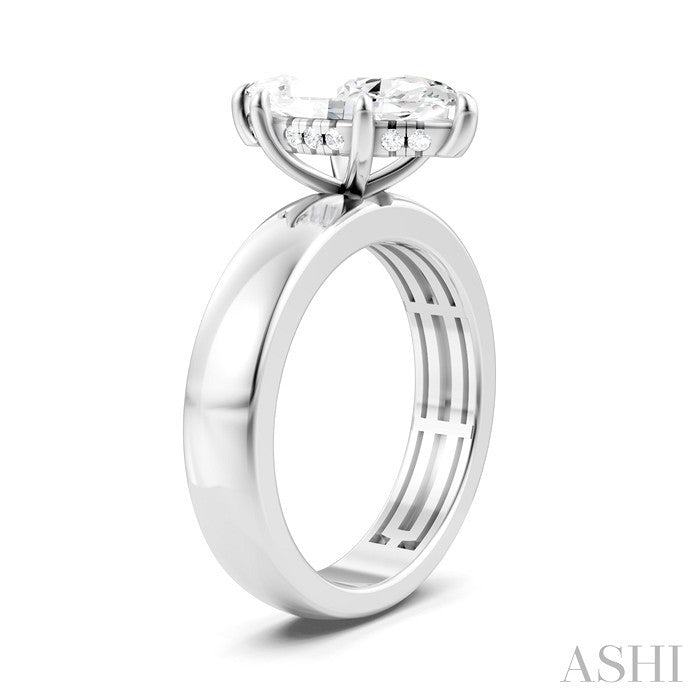 Marquise Shape Semi-Mount Diamond Engagement Ring