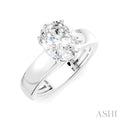 Oval Shape Semi-Mount Diamond Engagement Ring