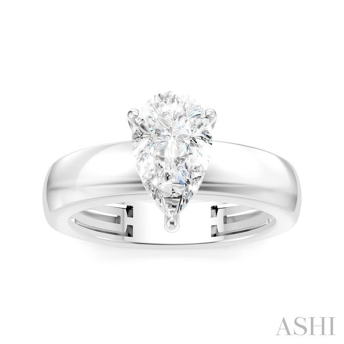 Pear Shape Semi-Mount Diamond Engagement Ring
