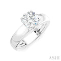 Round Shape Semi-Mount Diamond Engagement Ring