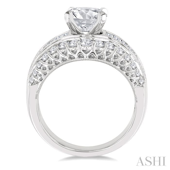 Oval Shape Semi-Mount Diamond Engagement Ring
