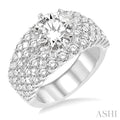Round Shape Semi-Mount Diamond Engagement Ring