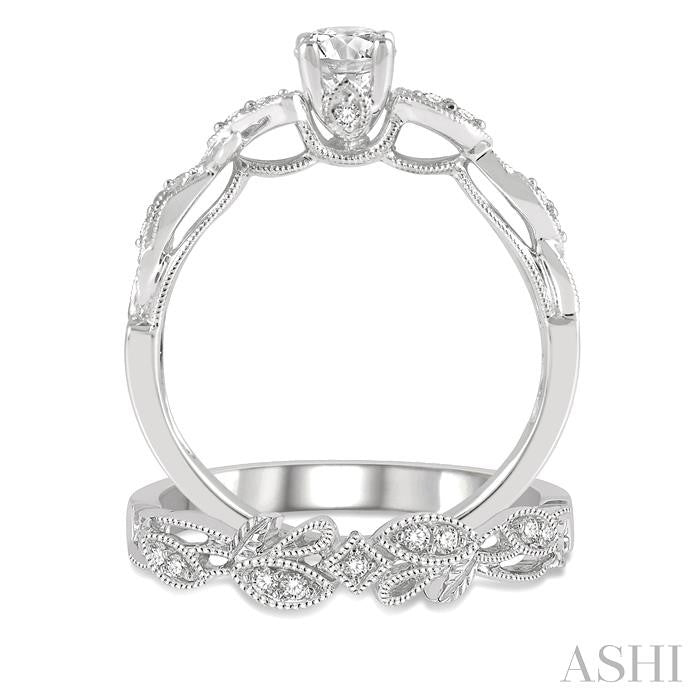 Round Shape Diamond Wedding Set