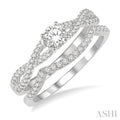 Round Shape Diamond Wedding Set