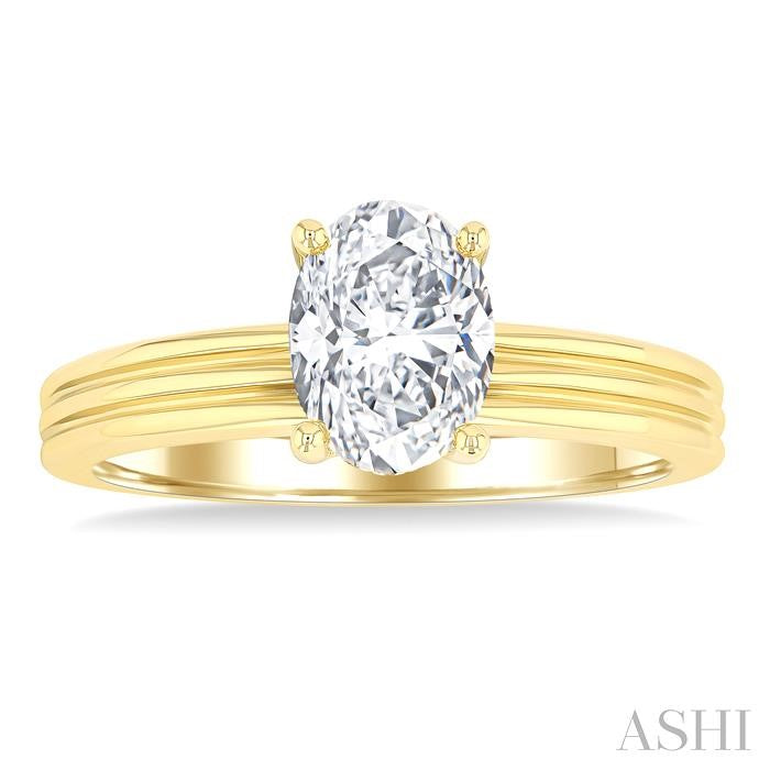 Oval Shape Semi-Mount Diamond Engagement Ring