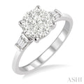 Round Shape Lovebright Diamond Engagement Ring
