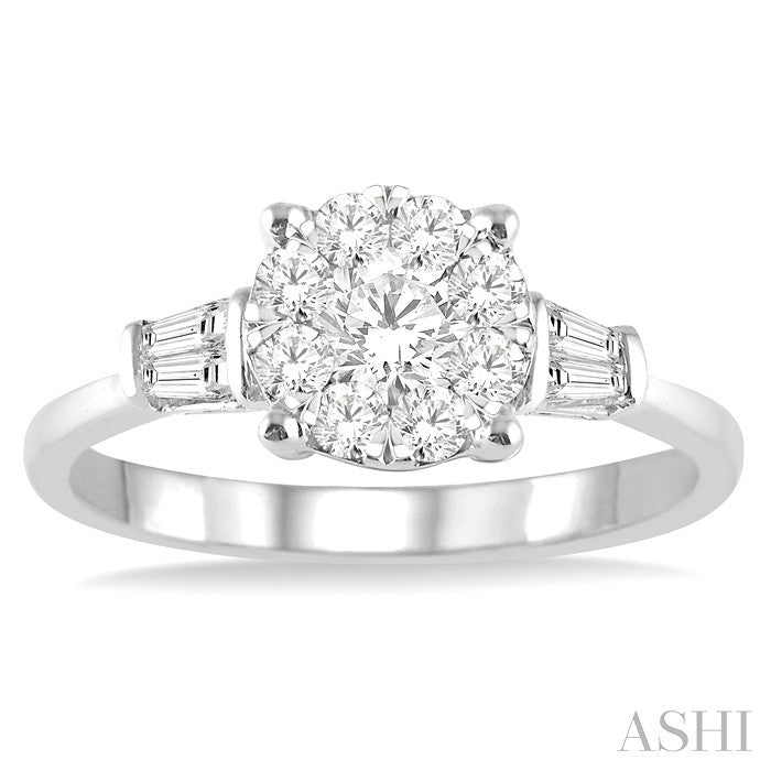 Round Shape Lovebright Diamond Engagement Ring