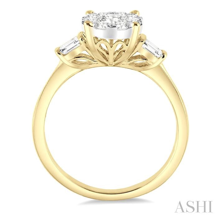 Round Shape Lovebright Diamond Engagement Ring
