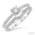 Round Shape Diamond Wedding Set