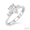 Pear Shape Semi-Mount Diamond Engagement Ring