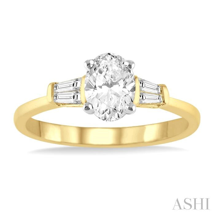 Oval Shape Semi-Mount Diamond Engagement Ring