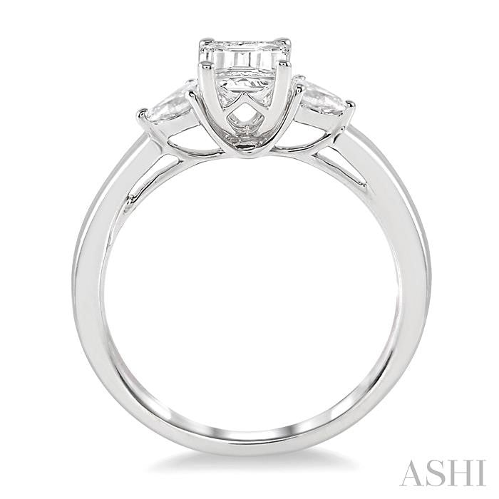 Emerald Shape Diamond Engagement Ring