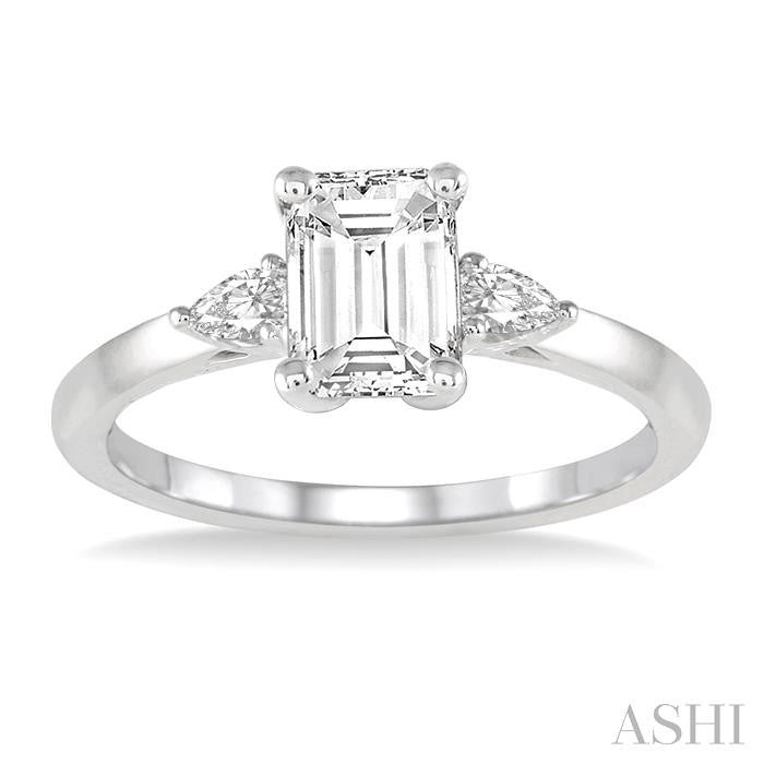 Emerald Shape Diamond Engagement Ring