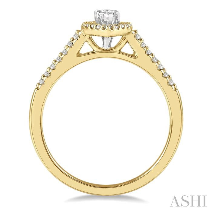 Marquise Shape Halo Diamond Engagement Ring