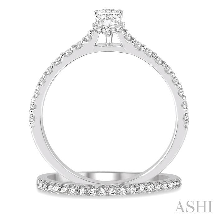 Pear Shape Diamond Wedding Set