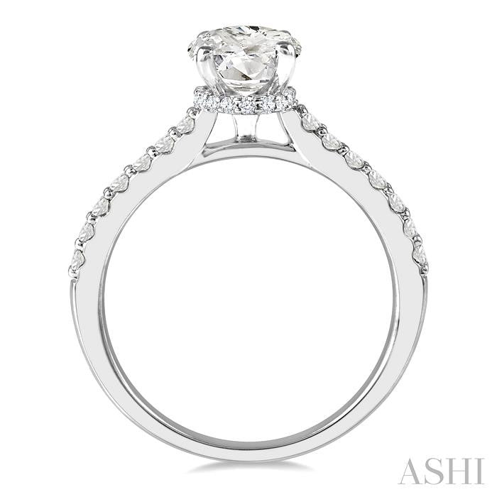 Oval Shape Semi-Mount Diamond Engagement Ring