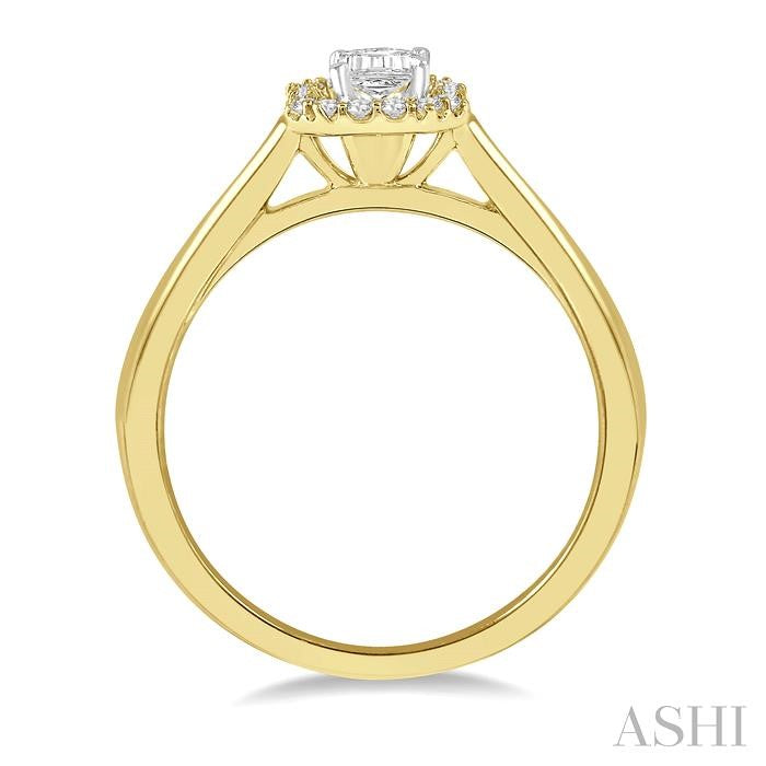 Emerald Shape Halo Diamond Engagement Ring