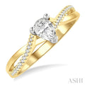 Pear Shape Semi-Mount Diamond Engagement Ring