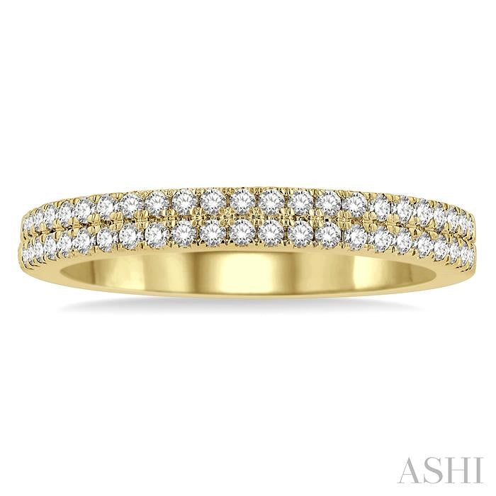 Two Row Diamond Wedding Band