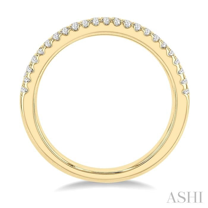 Two Row Diamond Wedding Band