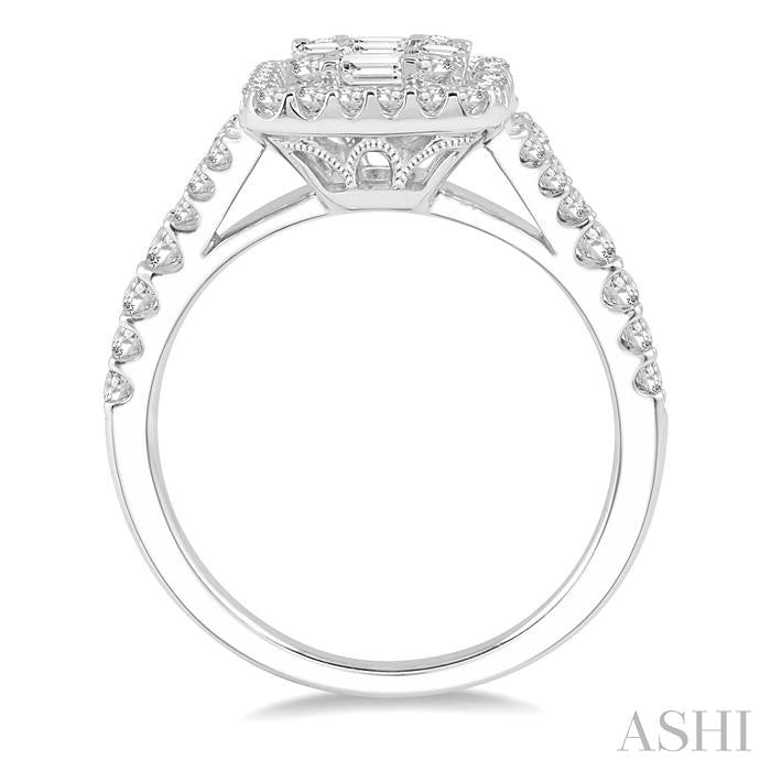 Halo Fusion Diamond Engagement Ring