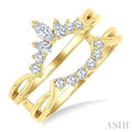 Chevron Diamond Insert Ring