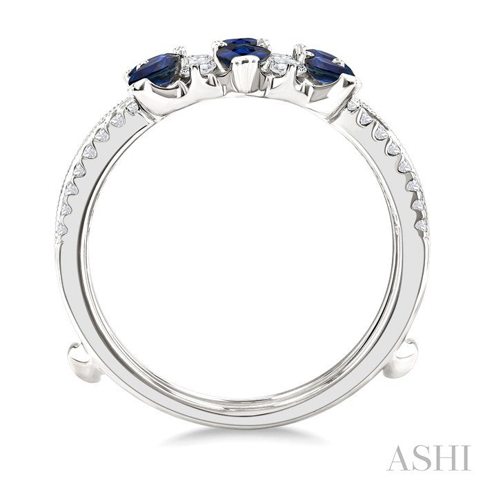 Pear Shape Gemstone & Diamond Insert Ring