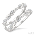 Twisted Diamond Insert Ring
