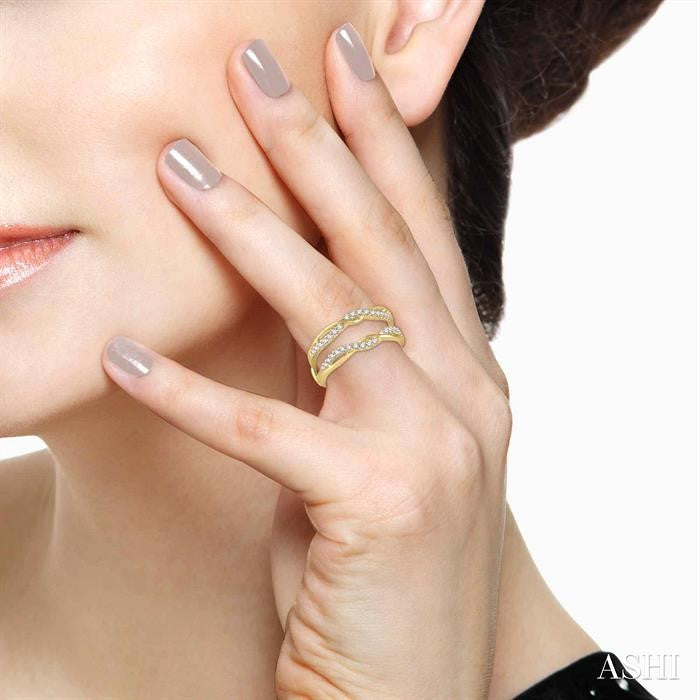 Twisted Diamond Insert Ring