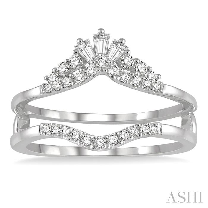 Chevron Baguette Diamond Insert Ring