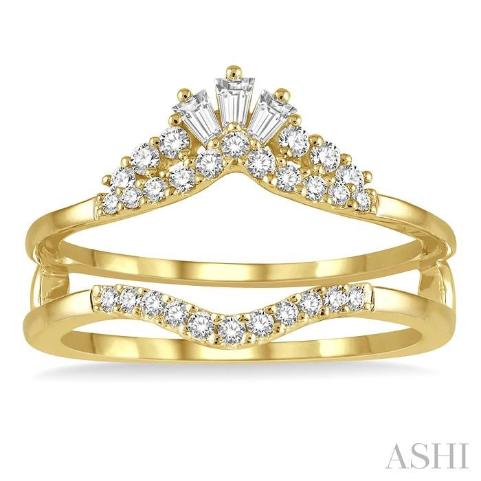 Chevron Baguette Diamond Insert Ring