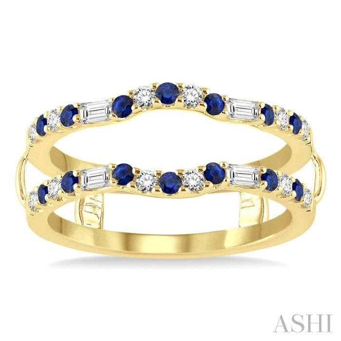 Gemstone & Diamond Insert Ring