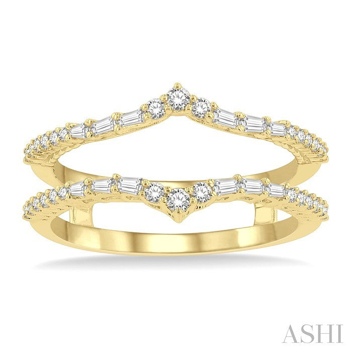 Chevron Baguette Diamond Insert Ring