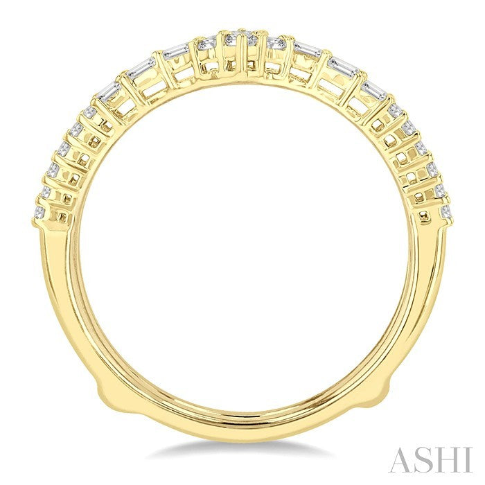 Chevron Baguette Diamond Insert Ring