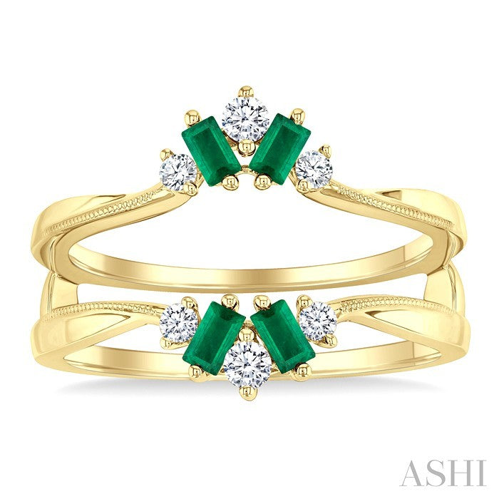 Gemstone & Diamond Insert Ring