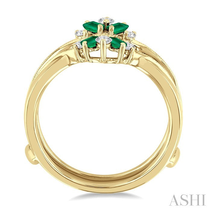 Gemstone & Diamond Insert Ring
