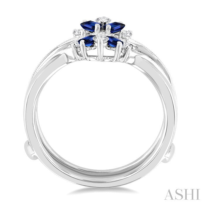 Gemstone & Diamond Insert Ring