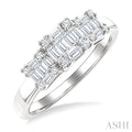 Princess Shape Past Present & Future Fusion Diamond Engagement Ring
