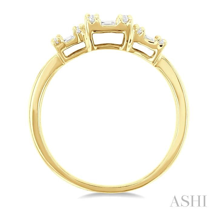 Princess Shape Past Present & Future Fusion Diamond Engagement Ring