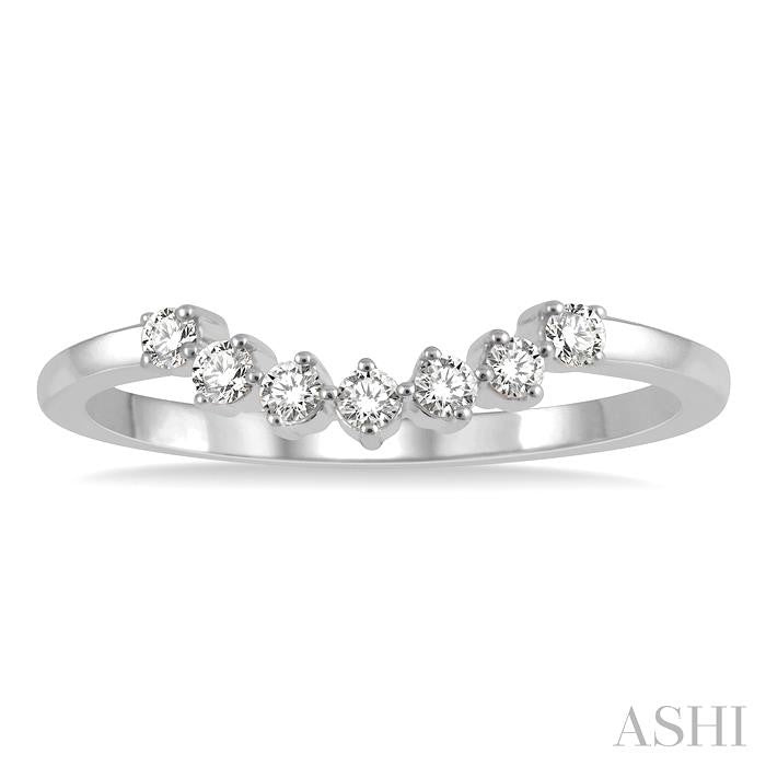 Curved Diamond Wedding Band